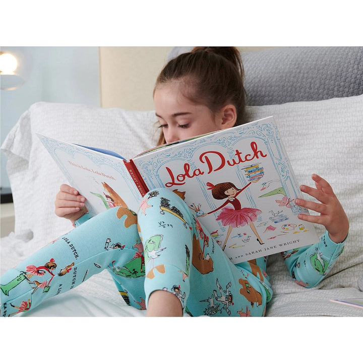 Hatley Books to Bed Pajama & Book Set (Lola Dutch)-Apparel-Hatley--babyandme.ca