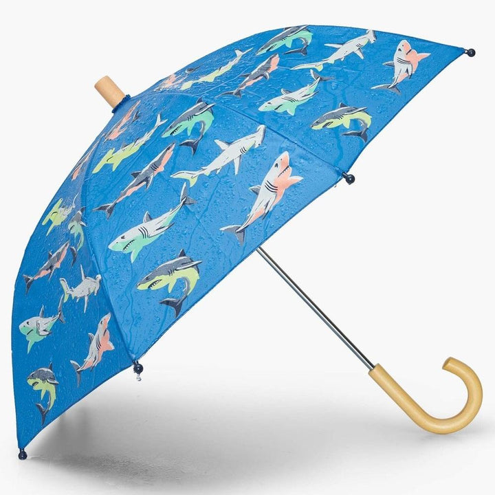 Hatley Colour Changing Umbrella (Deep Sea Sharks)-Apparel-Hatley-028014 DS-babyandme.ca