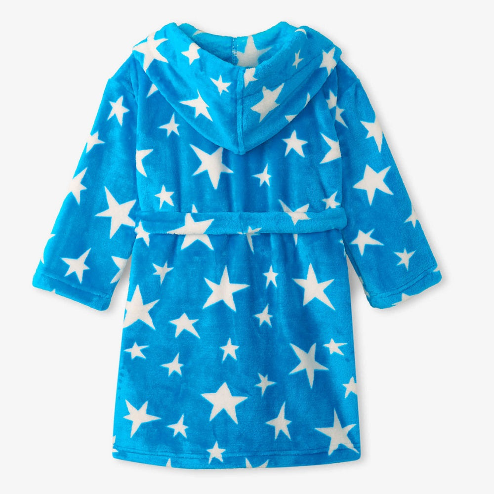 Hatley Fleece Robe (Starry Night)-Apparel-Hatley--babyandme.ca