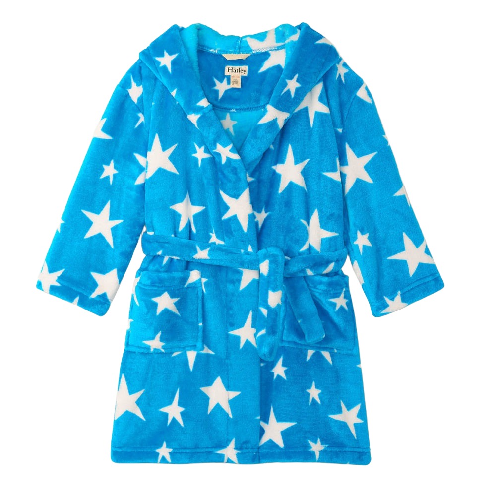 Hatley Fleece Robe (Starry Night)-Apparel-Hatley--babyandme.ca