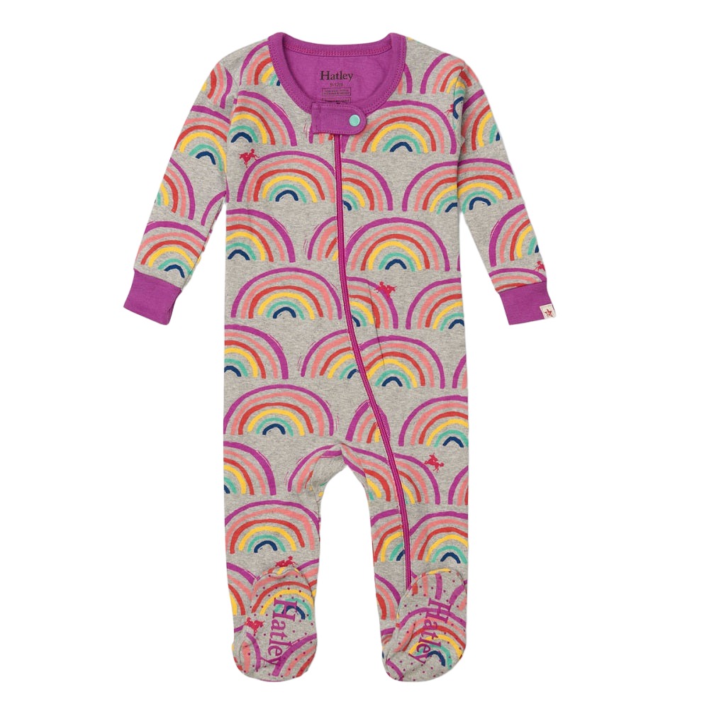 Hatley Footed Coverall (Rainbow Dreams)-Apparel-Hatley--babyandme.ca