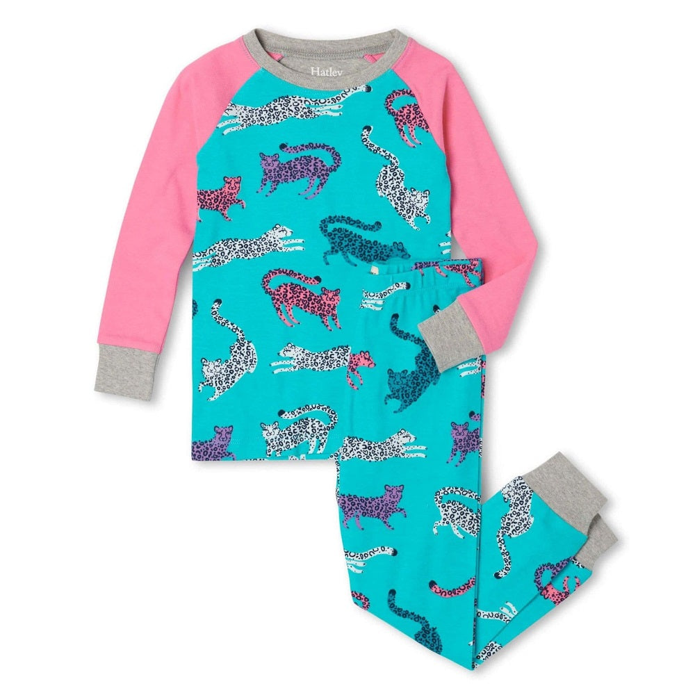 Hatley Raglan Pajama Set (Fab Cheetahs)-Apparel-Hatley--babyandme.ca