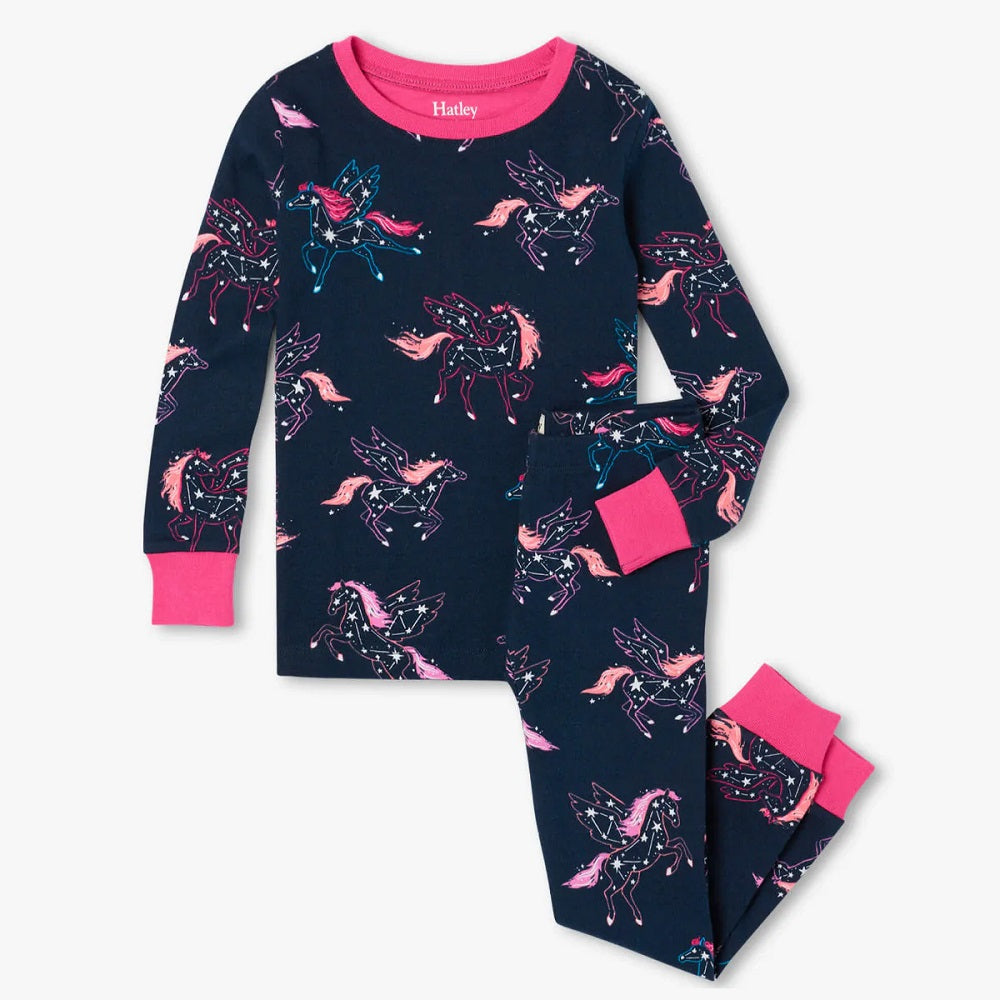 Hatley Raglan Pajama Set (Pegasus Constellations)-Apparel-Hatley--babyandme.ca