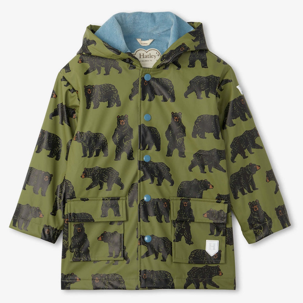 Hatley Raincoat (Wild Bears)-Apparel-Hatley--babyandme.ca