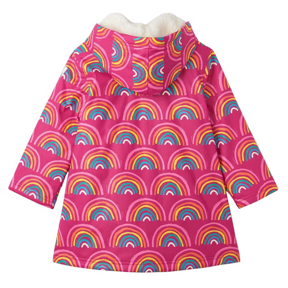 Hatley Sherpa Lined Splash Jacket (Rainy Rainbows)-Apparel-Hatley--babyandme.ca