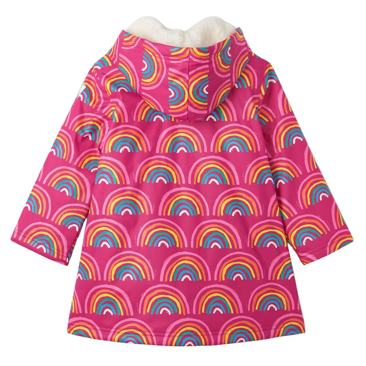 Hatley Sherpa Lined Splash Jacket (Rainy Rainbows)-Apparel-Hatley--babyandme.ca