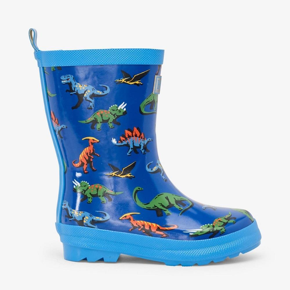 Hatley Shiny Rain Boots (Friendly Dinos)-Apparel-Hatley--babyandme.ca