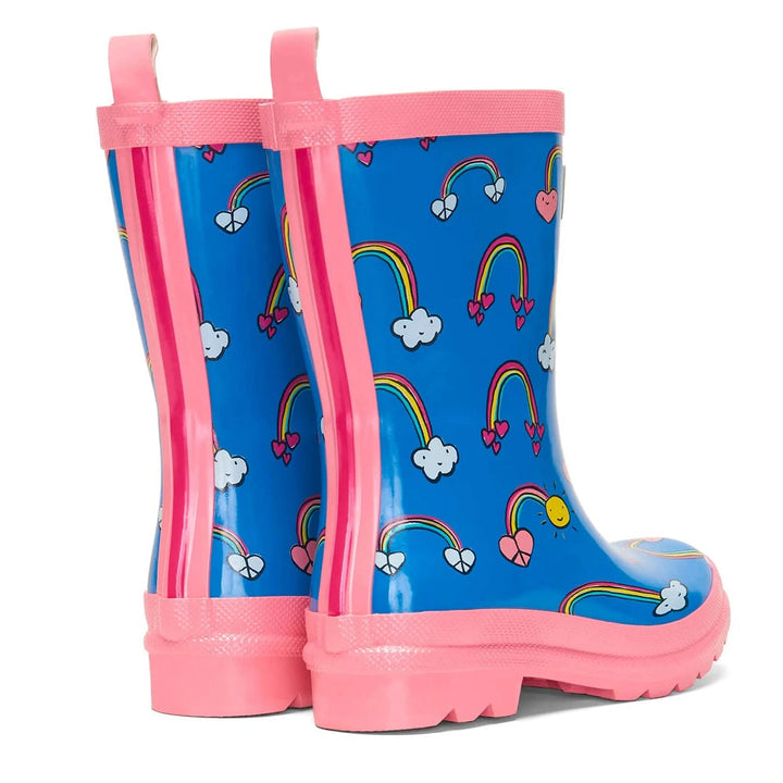 Hatley Shiny Rain Boots (Summer Sky)-Apparel-Hatley--babyandme.ca