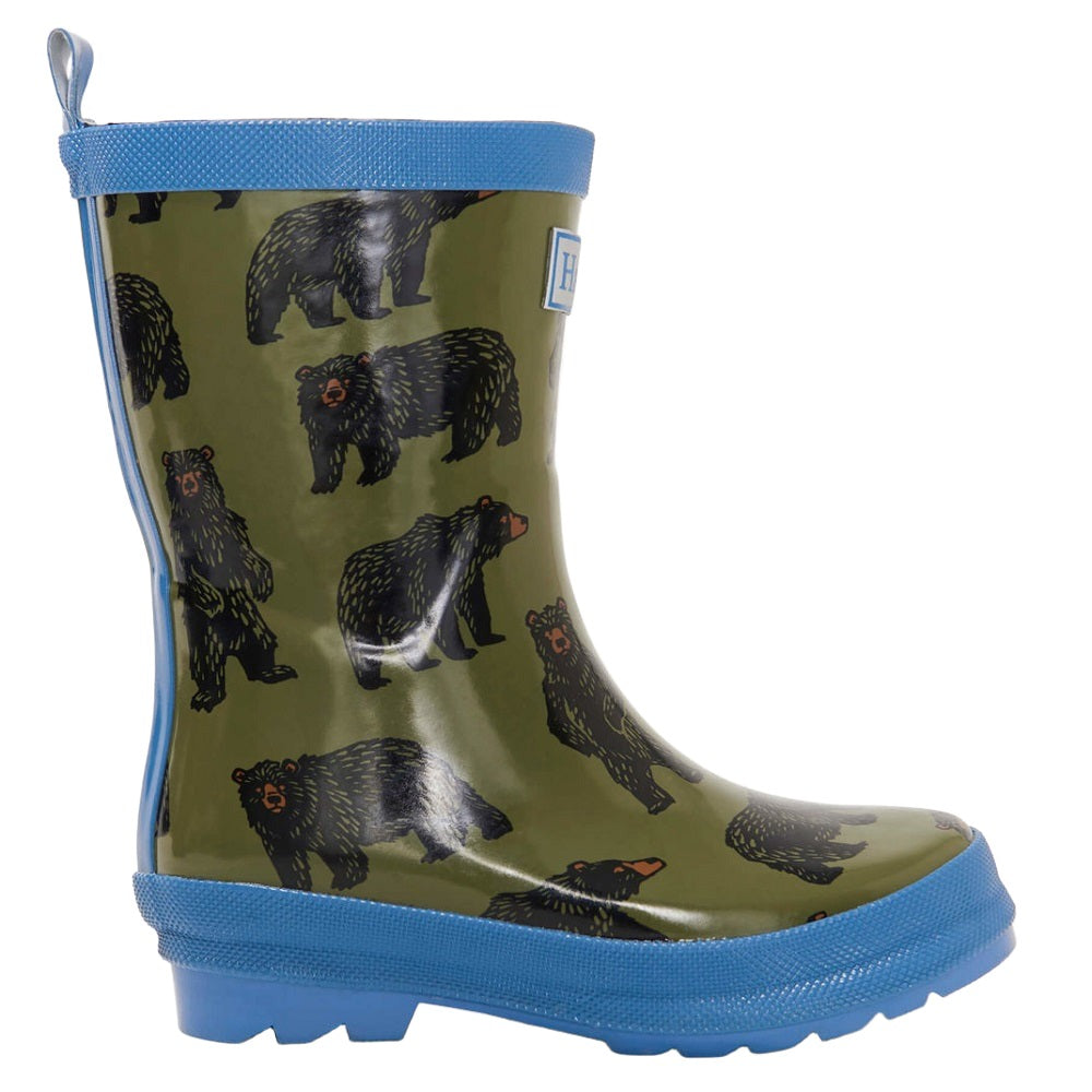 Hatley Shiny Rain Boots (Wild Bears)-Apparel-Hatley--babyandme.ca