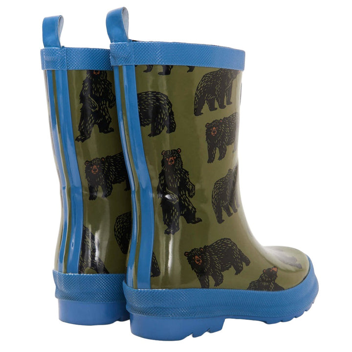 Hatley Shiny Rain Boots (Wild Bears)-Apparel-Hatley--babyandme.ca