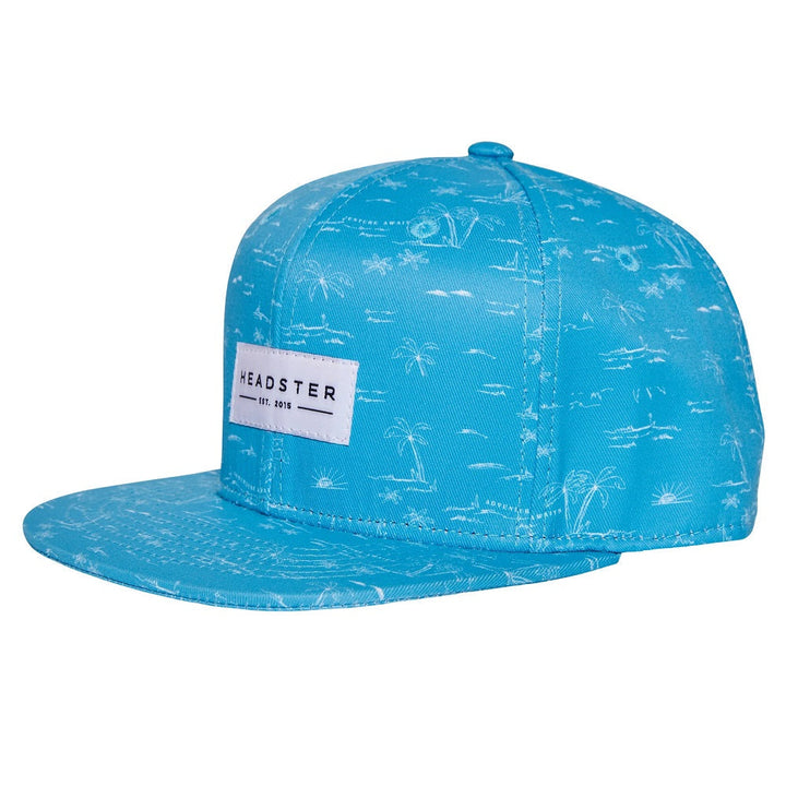 Headster Kids Adventure Awaits Blue Snapback Cap-Apparel-Headster Kids--babyandme.ca