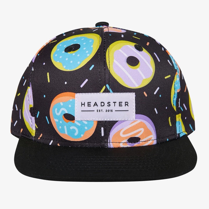 Headster Kids Duh Donut Black Snapback Cap-Apparel-Headster Kids--babyandme.ca