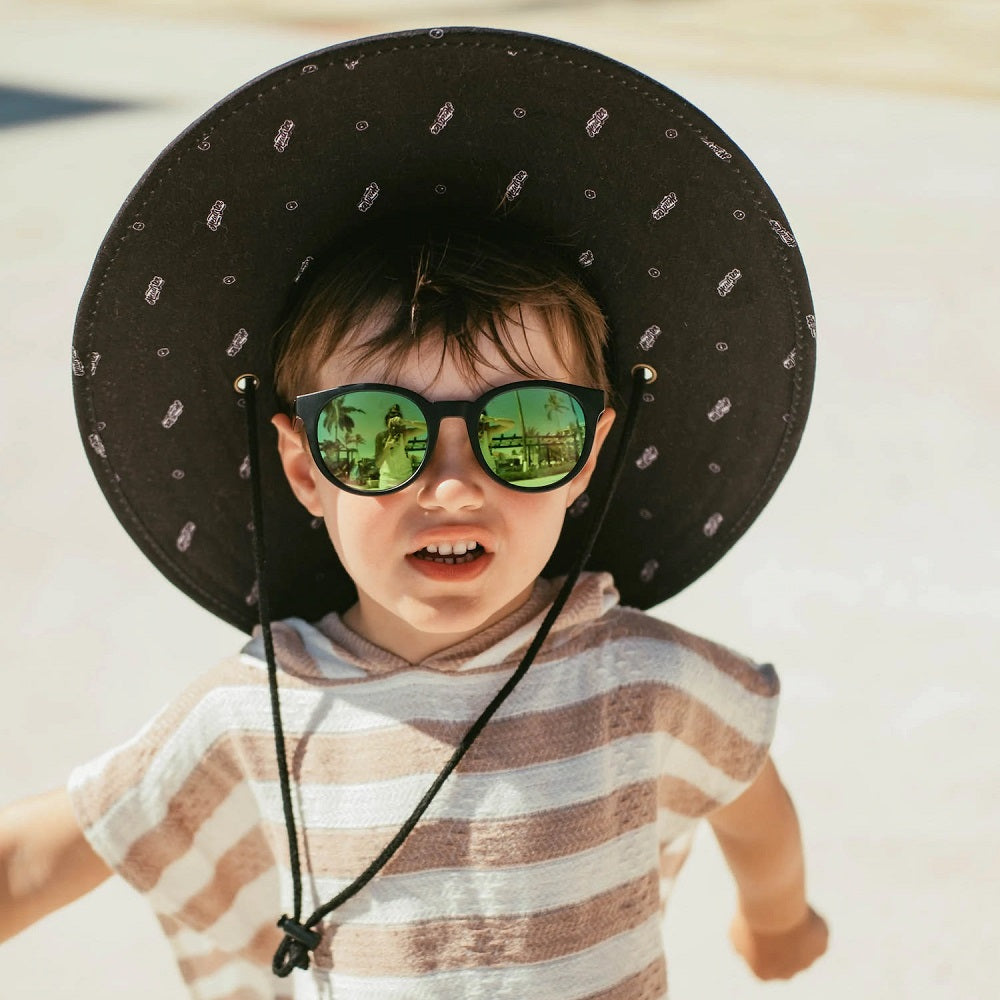 Headster Kids Lifeguard Classic Black Hat-Apparel-Headster Kids--babyandme.ca