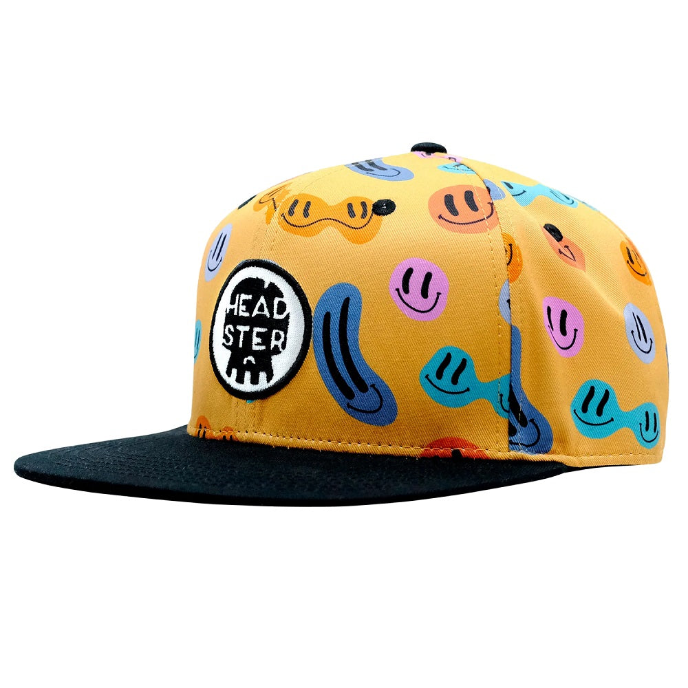 Headster Kids Peppy Yellow Snapback Cap-Apparel-Headster Kids--babyandme.ca
