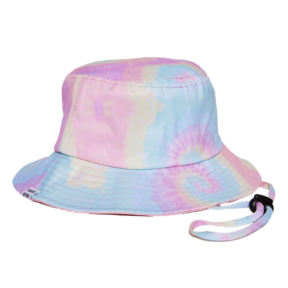 Headster Kids Tie Dye Pink Bucket Hat-Apparel-Headster Kids--babyandme.ca