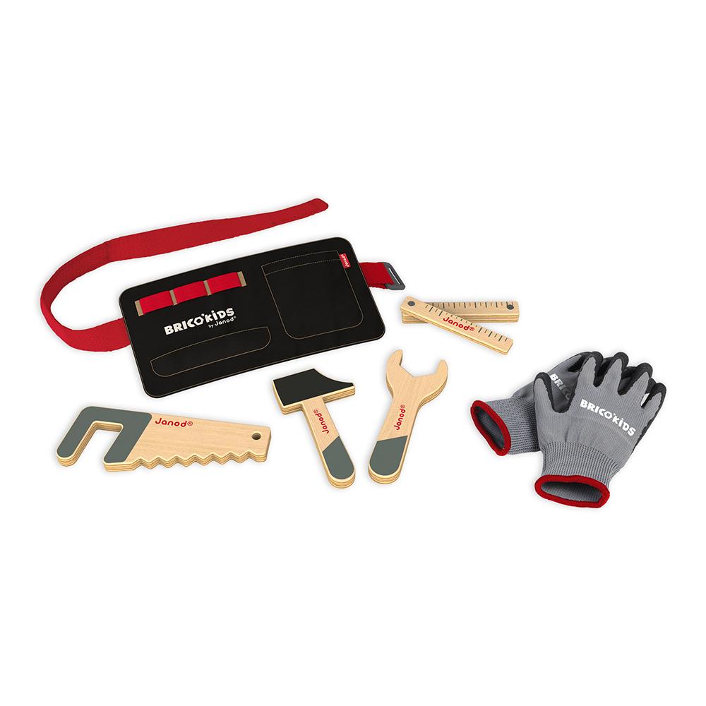 Janod Brico'Kids Toolbelt & Golves-Toys & Learning-Janod-030587-babyandme.ca