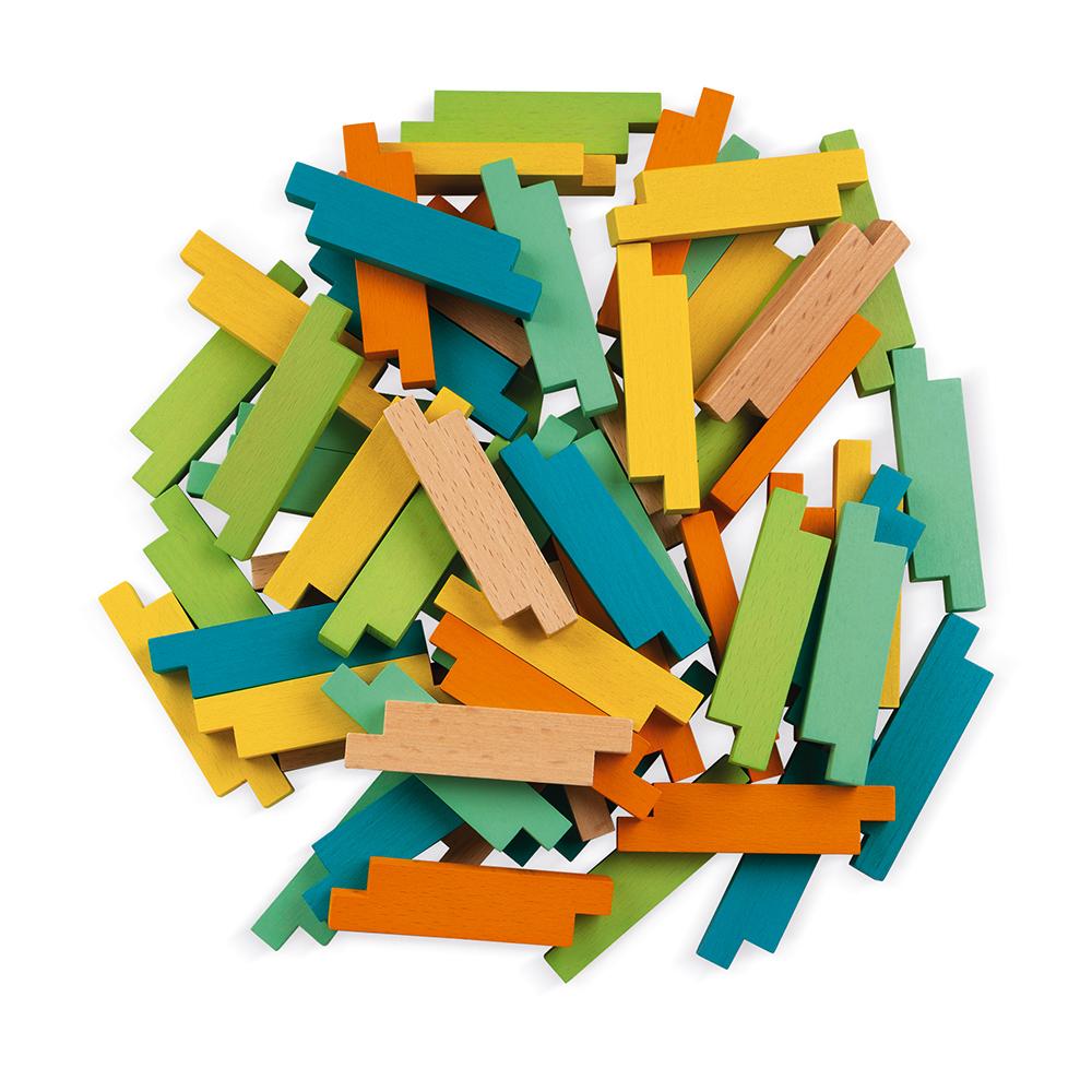 Janod Construction Set (60 Pieces)-Toys & Learning-Janod-030394 60pc-babyandme.ca