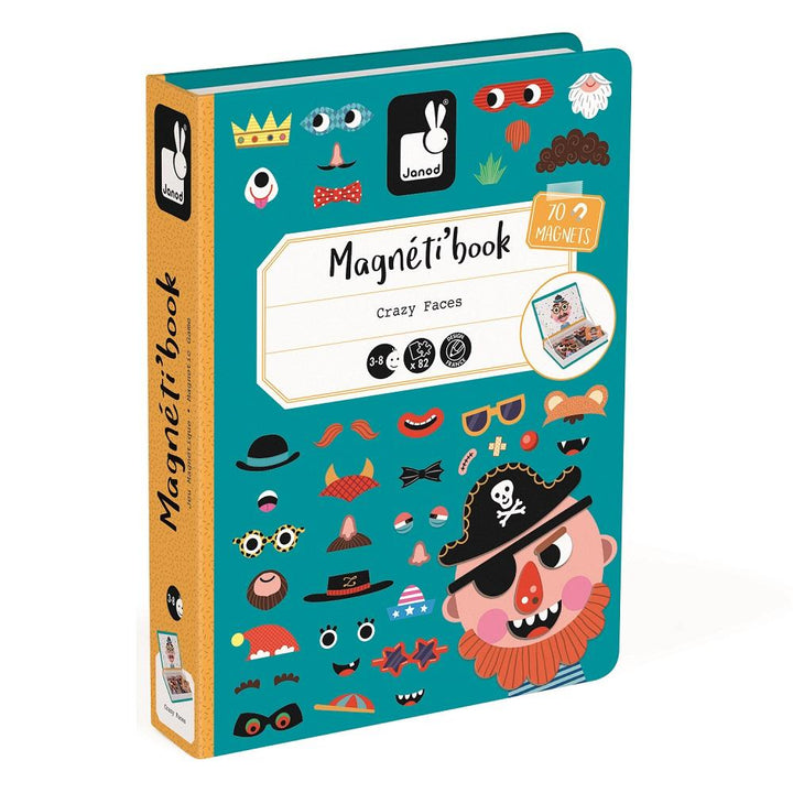 Janod Magnetibook (Boy's Crazy Faces)-Toys & Learning-Janod-007068 CF-babyandme.ca