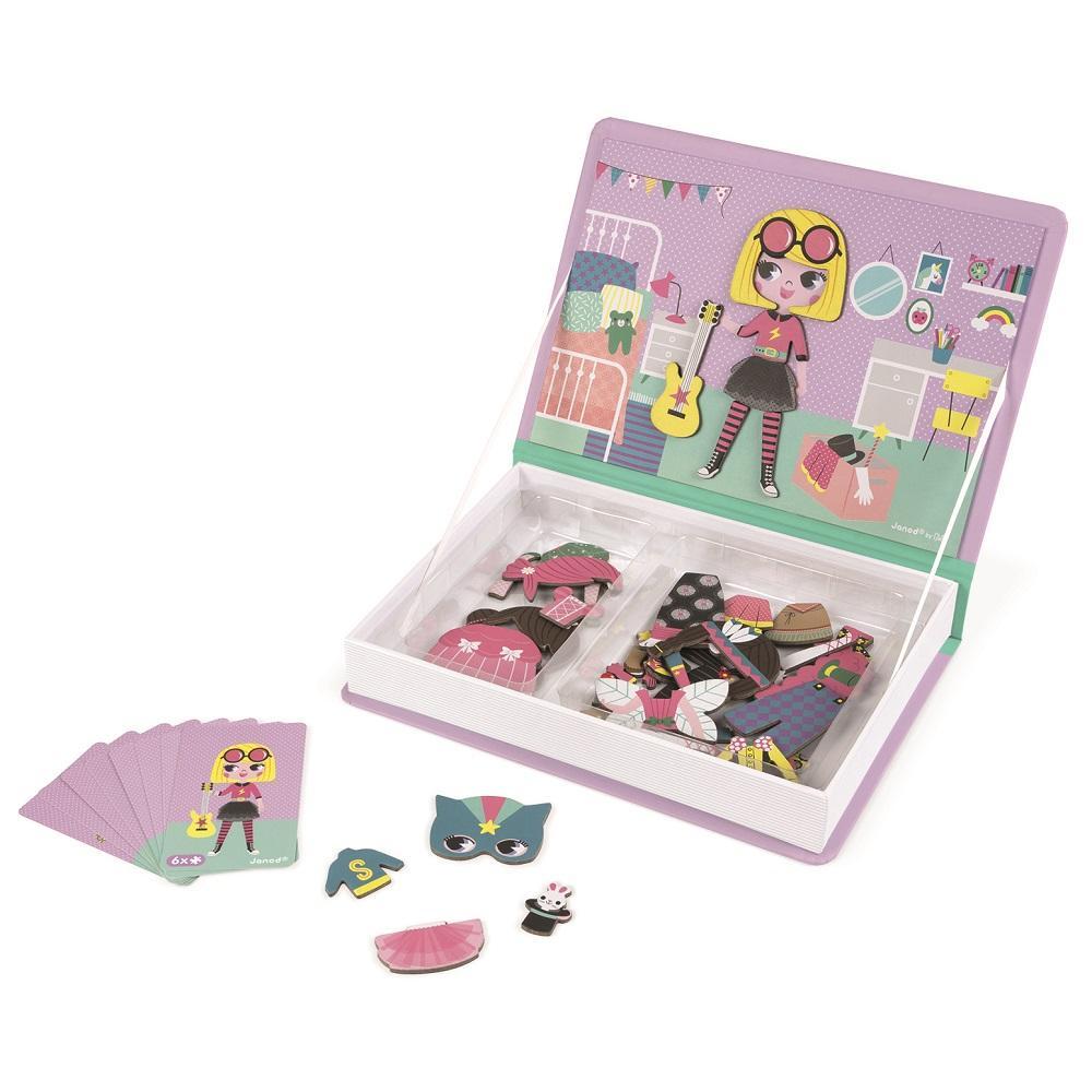 Janod Magnetibook (Girl Costumes)-Toys & Learning-Janod-007068 GC-babyandme.ca