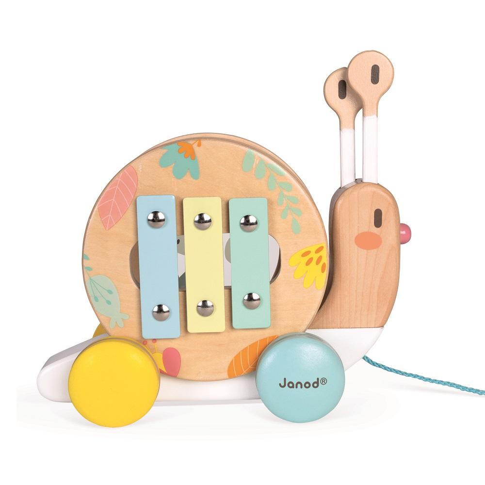 Janod Pull Along Snail-Toys & Learning-Janod-028550-babyandme.ca