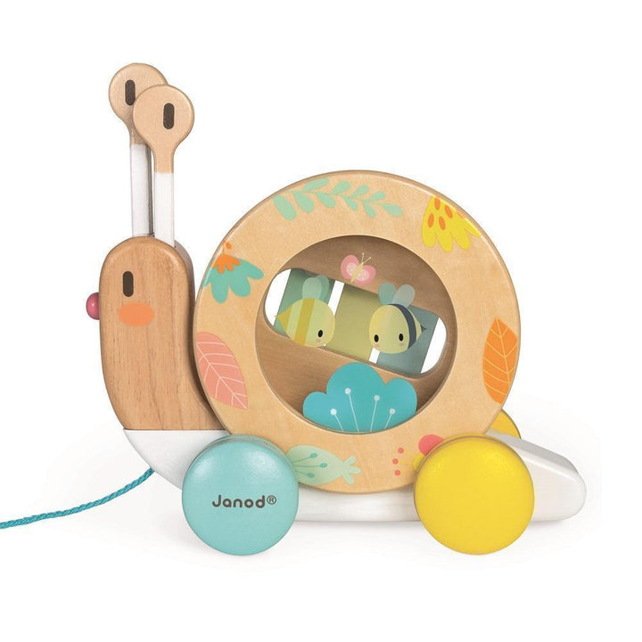 Janod Pull Along Snail-Toys & Learning-Janod-028550-babyandme.ca