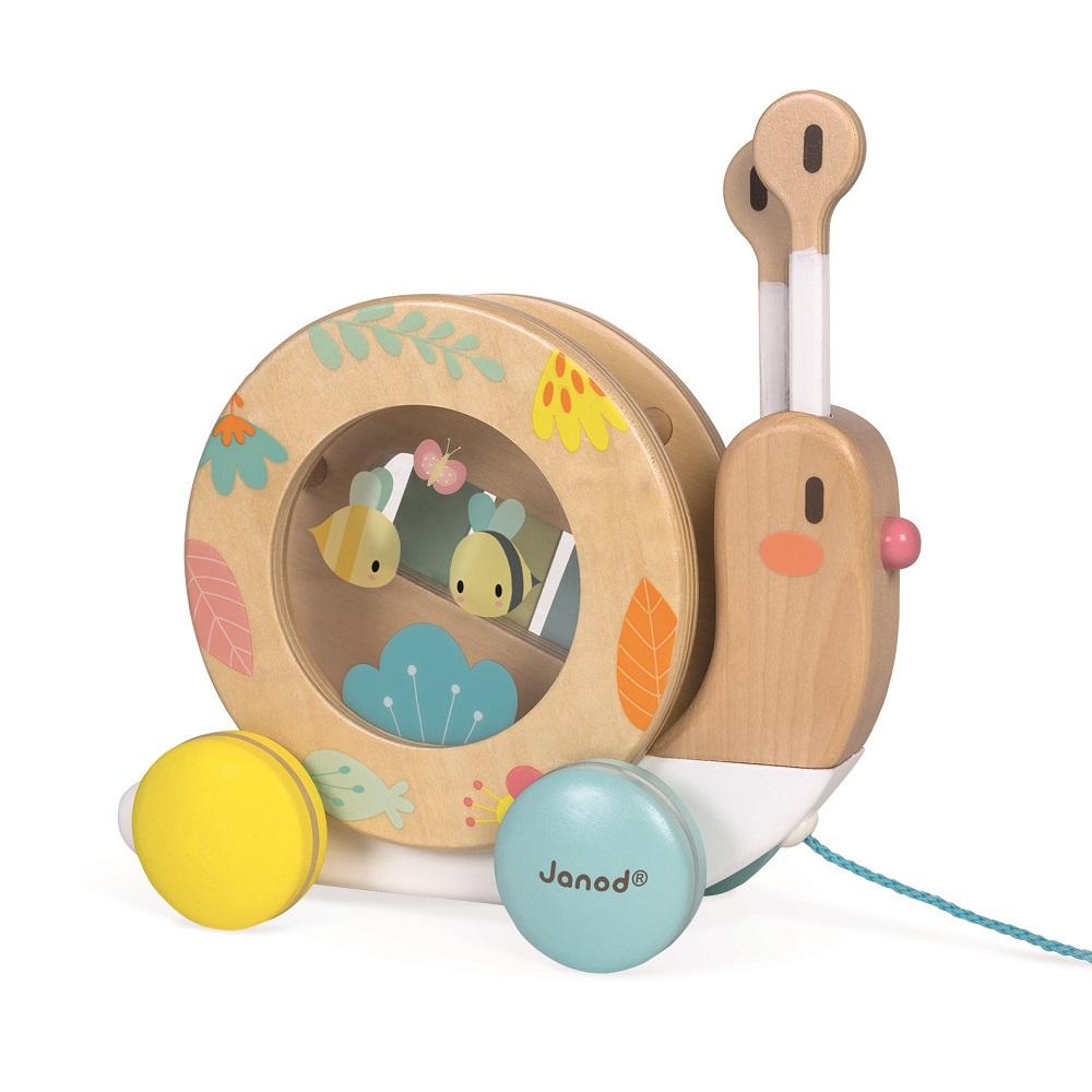 Janod Pull Along Snail-Toys & Learning-Janod-028550-babyandme.ca