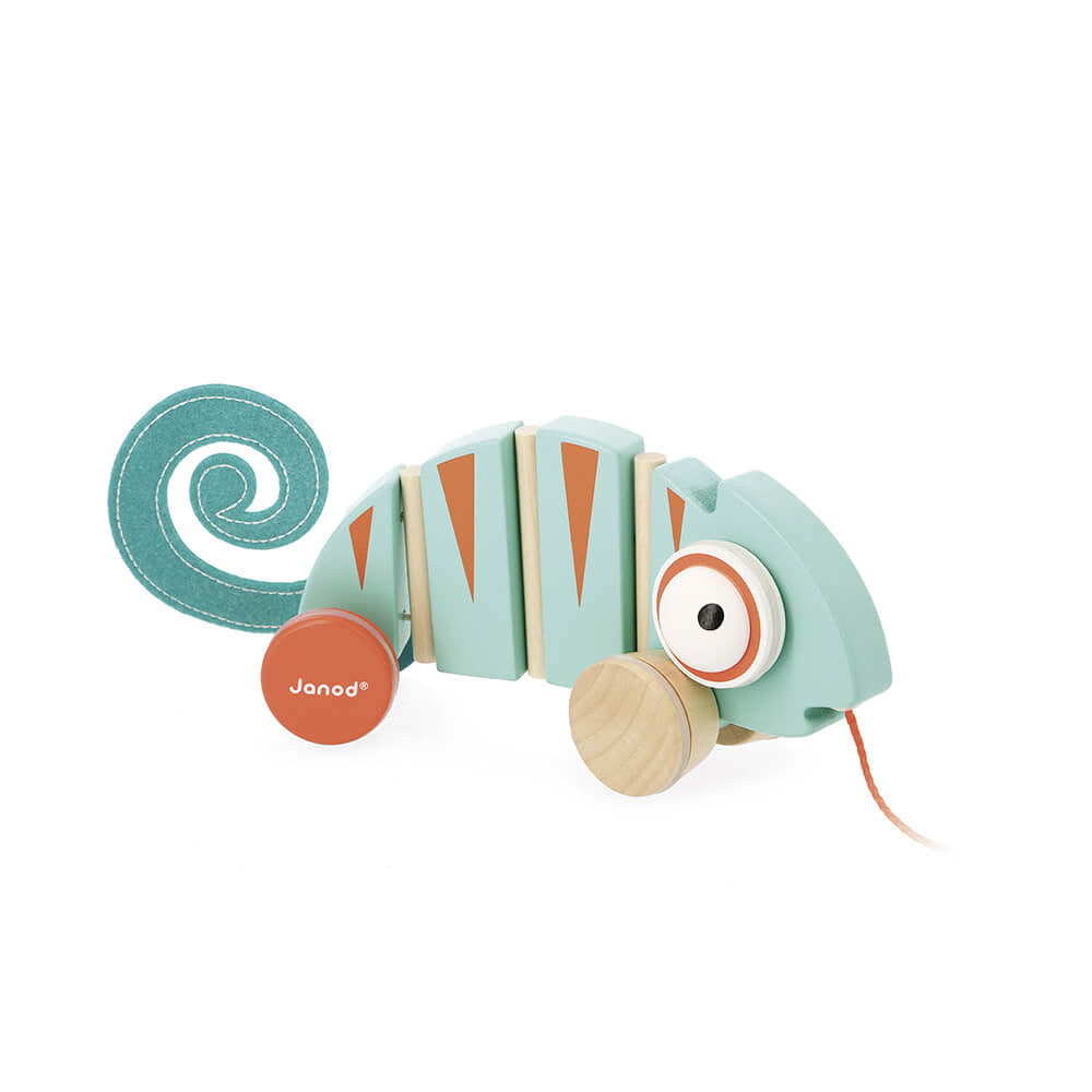 Janod Tropik Pull-Along Chameleon-Toys & Learning-Janod-030939-babyandme.ca