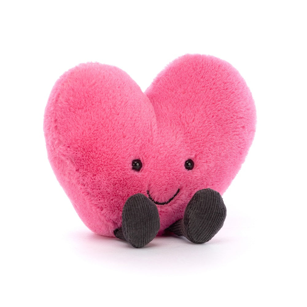 Jellycat Amuseable Hot Pink Heart (Small)-Toys & Learning-Jellycat-025452 HPH-babyandme.ca