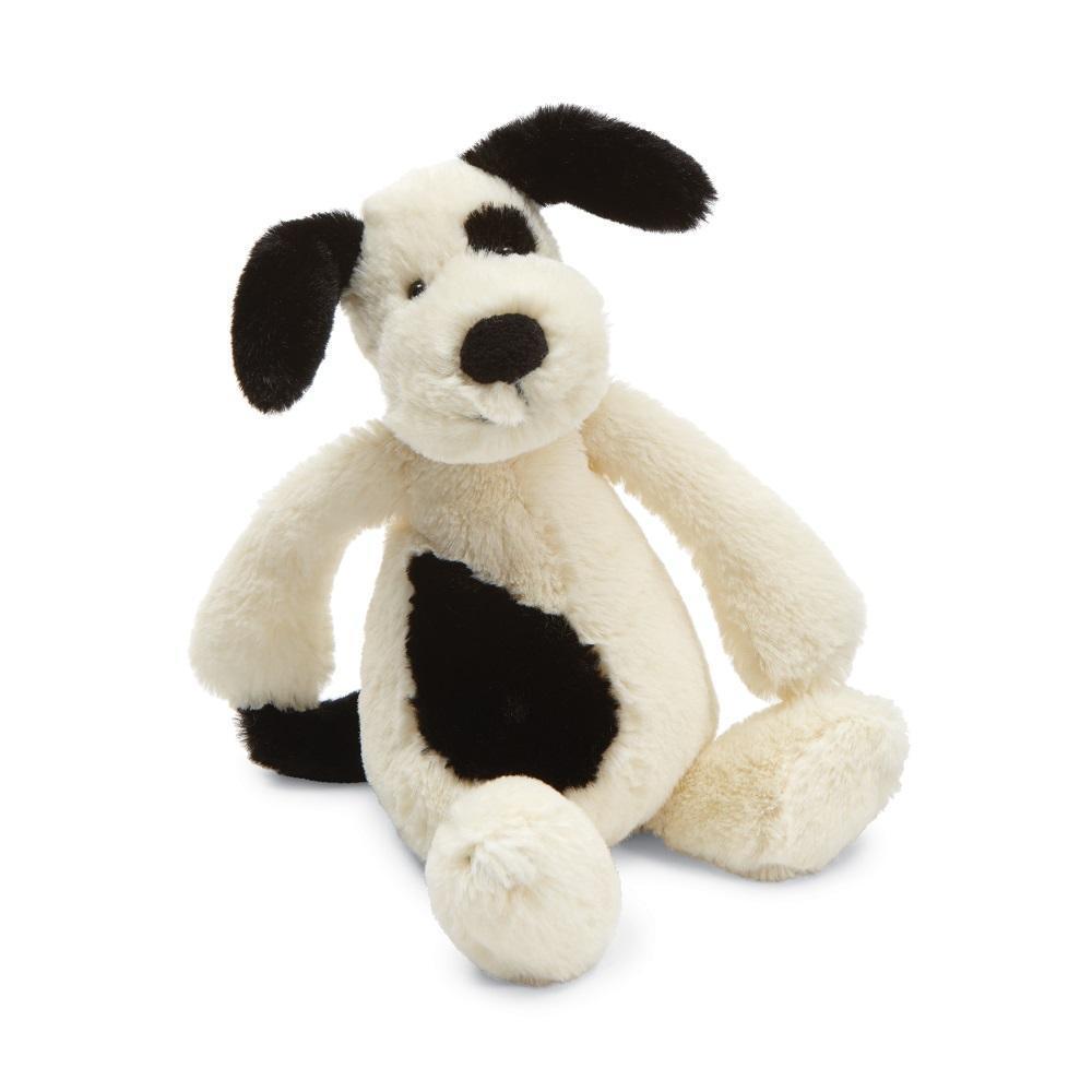 Jellycat Bashful Black & Cream Puppy (Small)-Toys & Learning-Jellycat-009919 BP-babyandme.ca