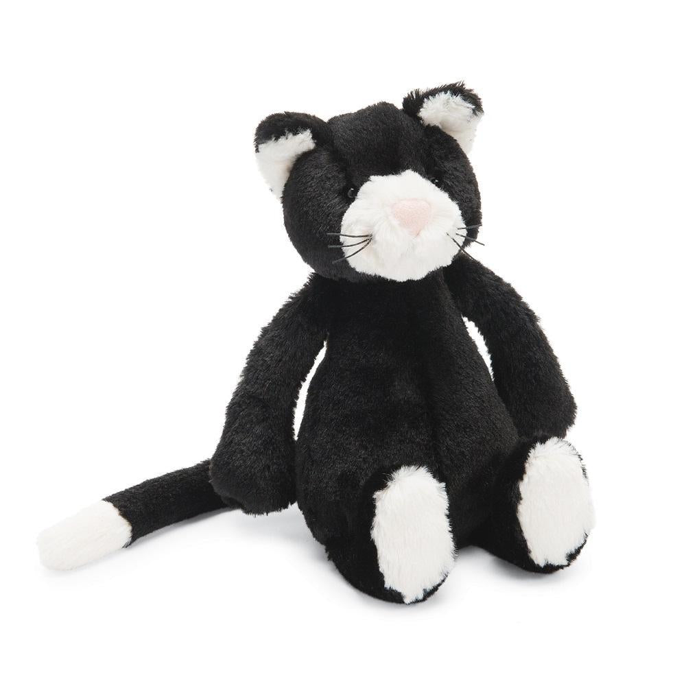Jellycat Bashful Black & White Cat (Small)-Toys & Learning-Jellycat-009919 BW-babyandme.ca