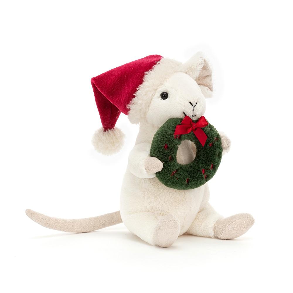 Jellycat Merry Mouse Wreath-Toys & Learning-Jellycat-030459 WR 7"-babyandme.ca