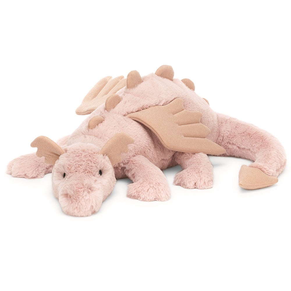 Jellycat Rose Dragon (Huge)-Toys & Learning-Jellycat-030671 29"-babyandme.ca