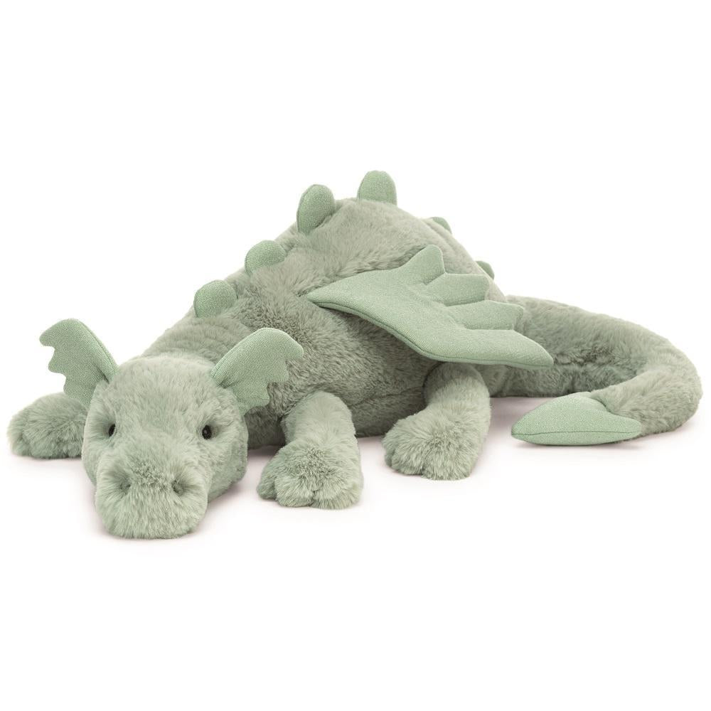 Jellycat Sage Dragon (Huge)-Toys & Learning-Jellycat-028205 29"-babyandme.ca