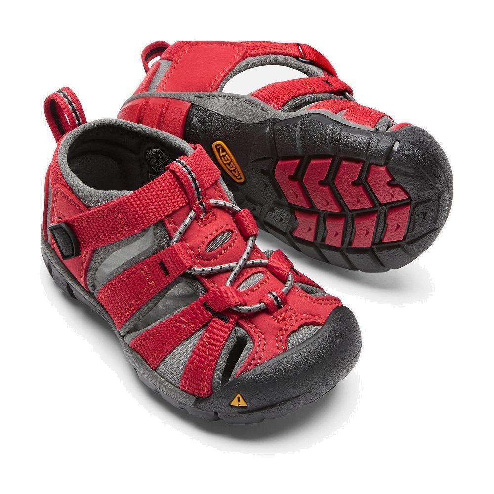 KEEN Toddlers' Seacamp II CNX (Racing Red/Gargoyle)-Apparel-KEEN--babyandme.ca