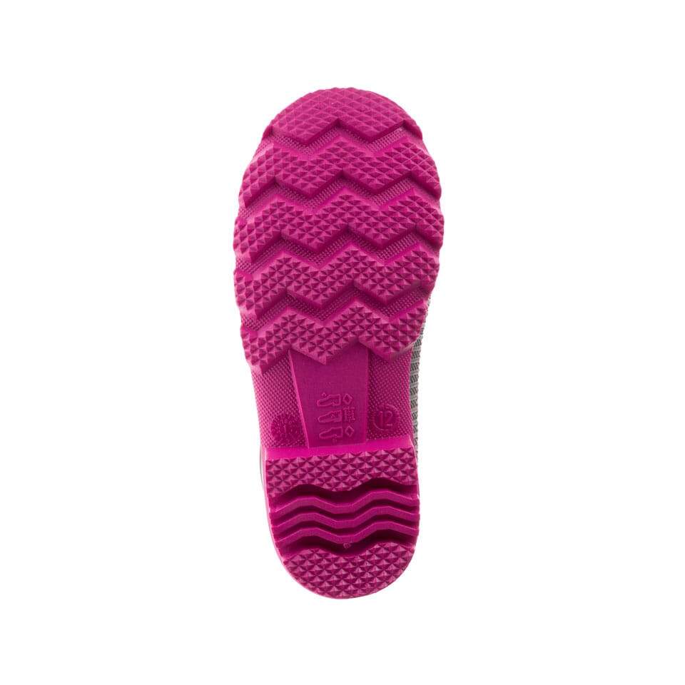 Kamik Stomp Rain Boot (Charcoal Magenta)-Apparel-Kamik--babyandme.ca