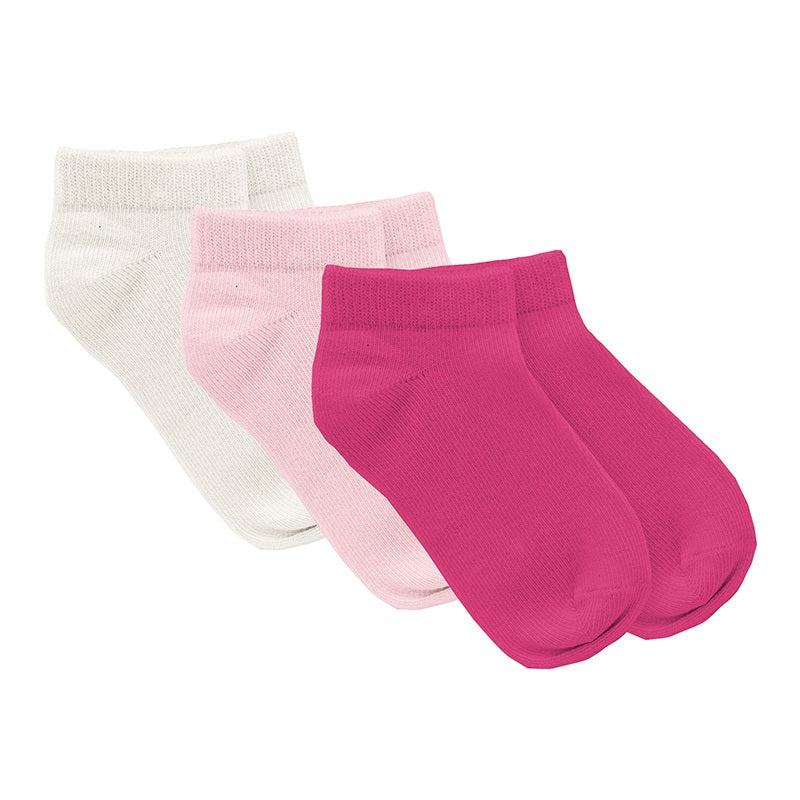KicKee Pants Ankle Socks 3-Pack (Calypso/Natural/Lotus)-Apparel-KicKee Pants--babyandme.ca