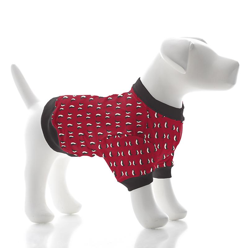 KicKee Pants Print Dog Tee (Crimson Penguins) - FINAL SALE-Apparel-KicKee Pants--babyandme.ca