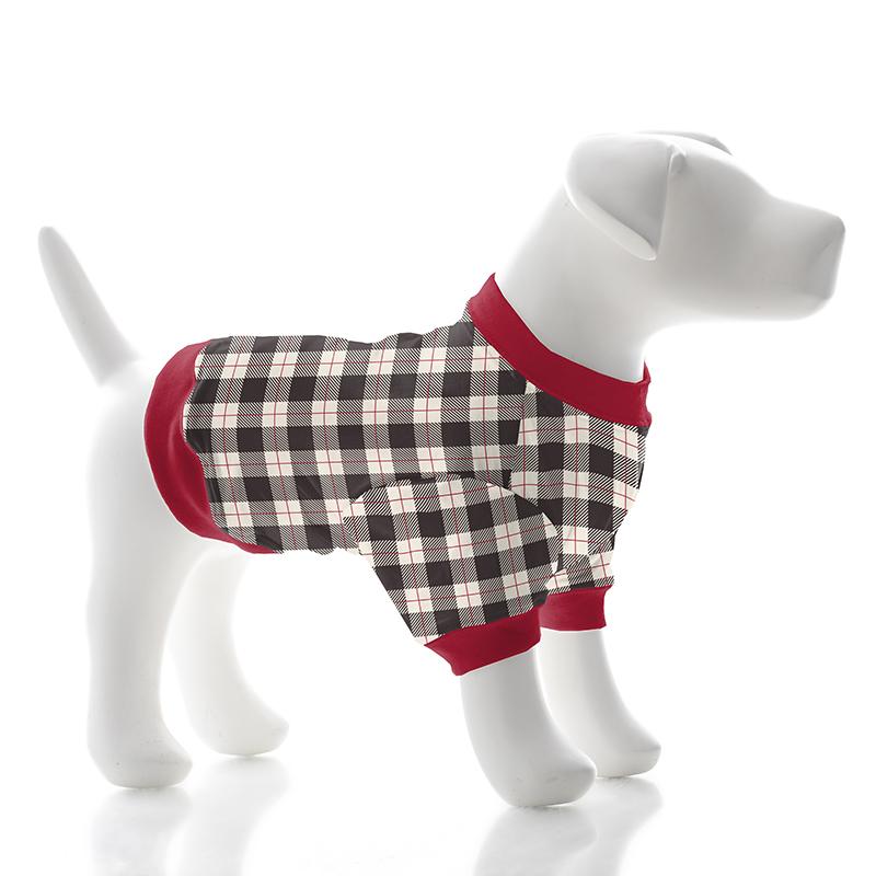 KicKee Pants Print Dog Tee (Midnight Holiday Plaid) - FINAL SALE-Apparel-KicKee Pants--babyandme.ca