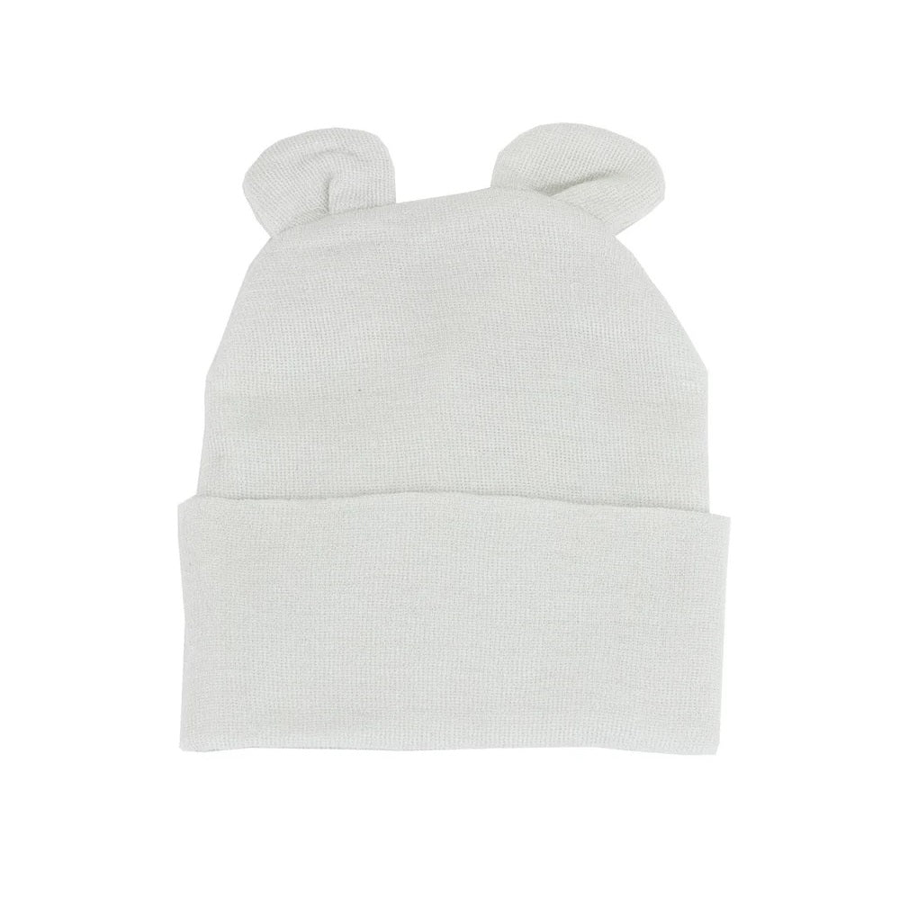 Kidcentral Newborn Ears Hat (Grey)-Apparel-Kidcentral-031340 GY-babyandme.ca