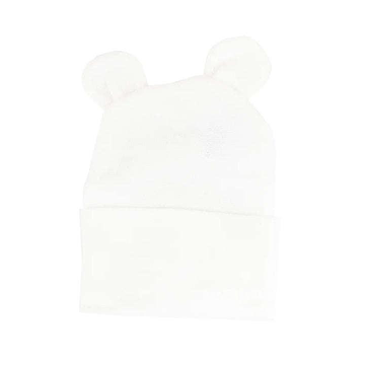 Kidcentral Newborn Ears Hat (White)-Apparel-Kidcentral-031340 WH-babyandme.ca