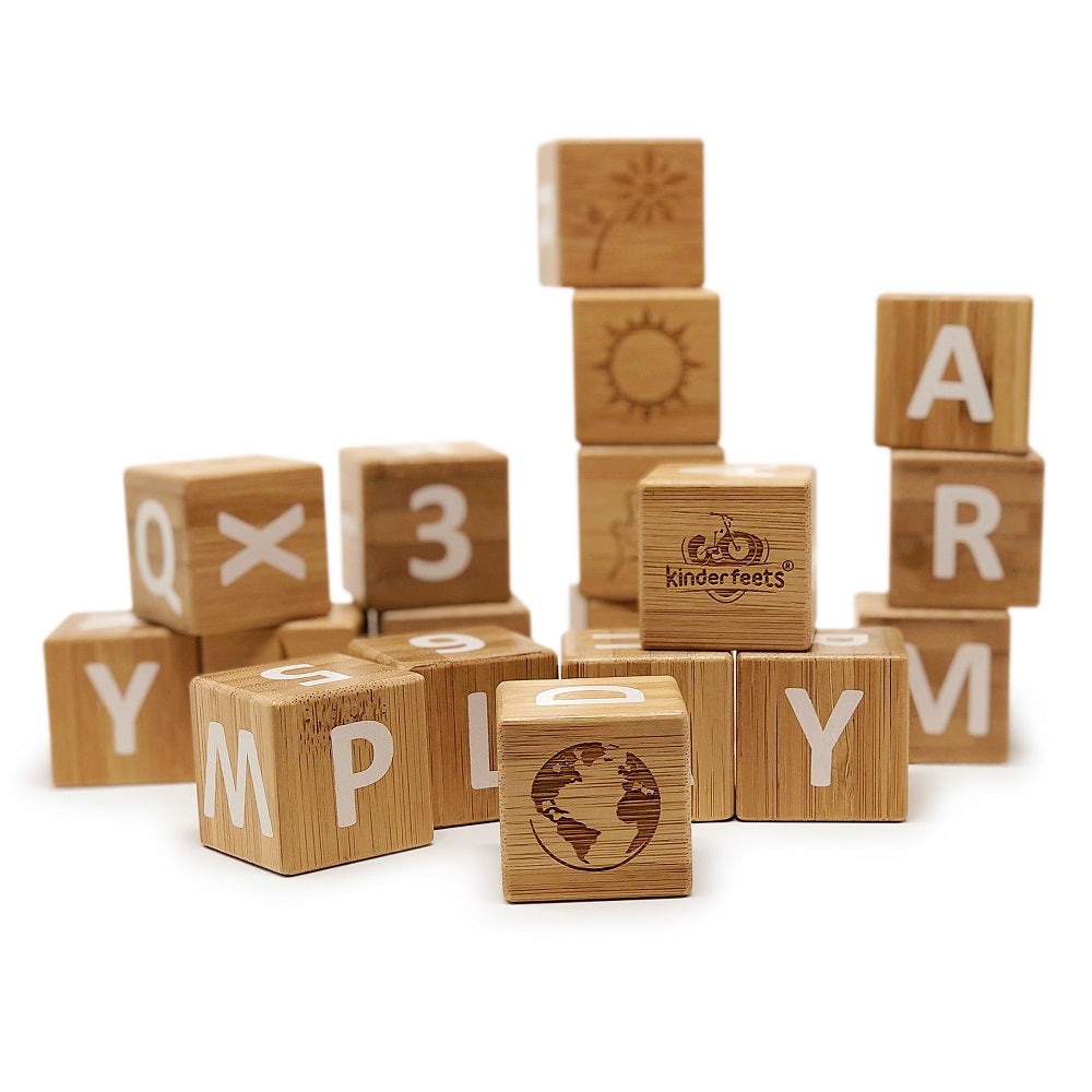 Kinderfeets ABC Blocks (Bamboo)-Toys & Learning-Kinderfeets-027891-babyandme.ca
