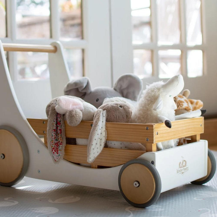 Kinderfeets Cargo Walker (White)-Toys & Learning-Kinderfeets-027500 WH-babyandme.ca