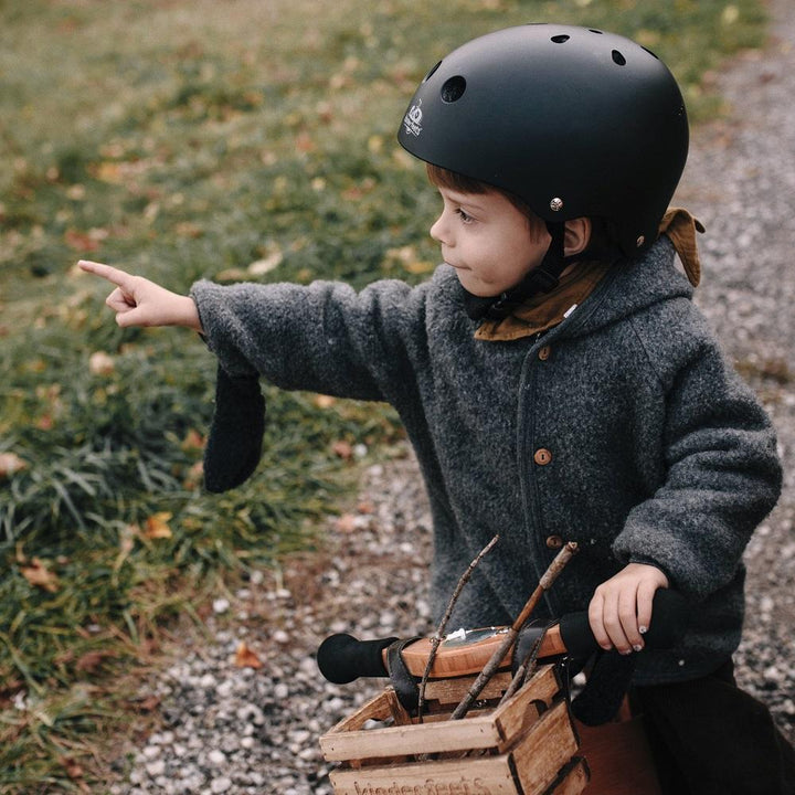 Kinderfeets Helmet (Matte Black)-Toys & Learning-Kinderfeets-028629 BK-babyandme.ca
