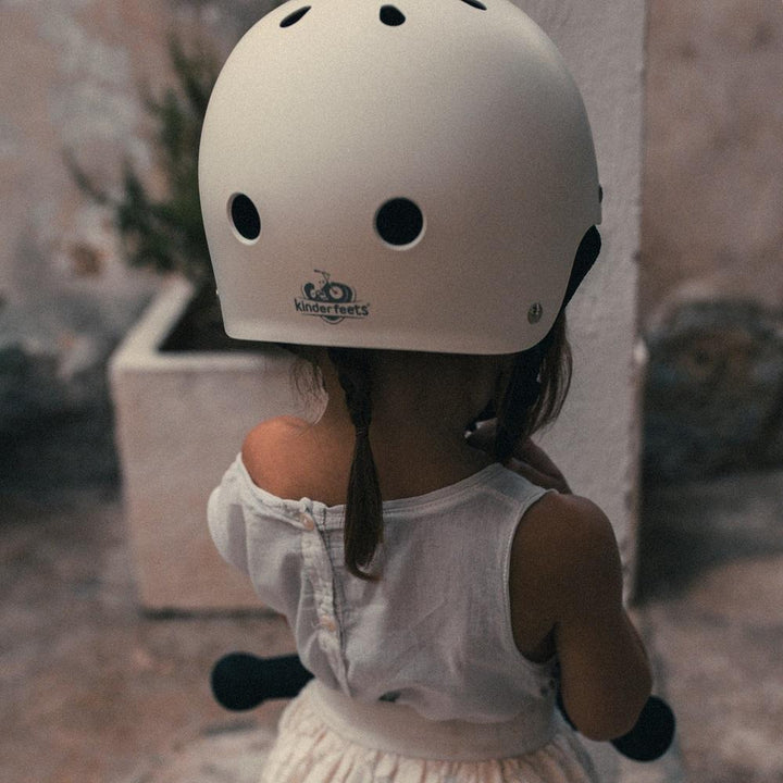Kinderfeets Helmet (Matte White)-Toys &amp; Learning-Kinderfeets-028629 WH-babyandme.ca
