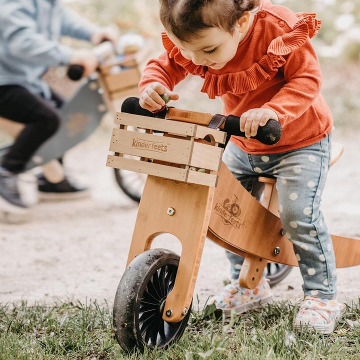 Kinderfeets Tiny Tot PLUS 2-in-1 Bike (Bamboo)-Toys & Learning-Kinderfeets-027022 BB-babyandme.ca