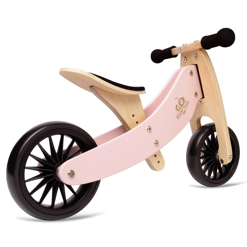 Kinderfeets Tiny Tot PLUS 2-in-1 Bike (Rose)-Toys & Learning-Kinderfeets-027022 RS-babyandme.ca