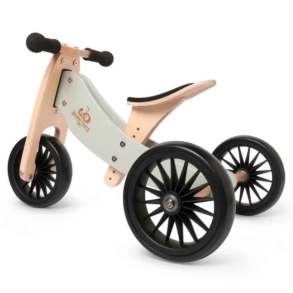 Kinderfeets Tiny Tot PLUS 2-in-1 Bike (Silver Sage)-Toys & Learning-Kinderfeets-027022 SS-babyandme.ca