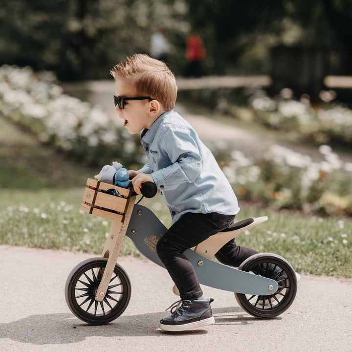 Kinderfeets Tiny Tot PLUS 2-in-1 Bike (Slate Blue)-Toys & Learning-Kinderfeets-027022 BL-babyandme.ca