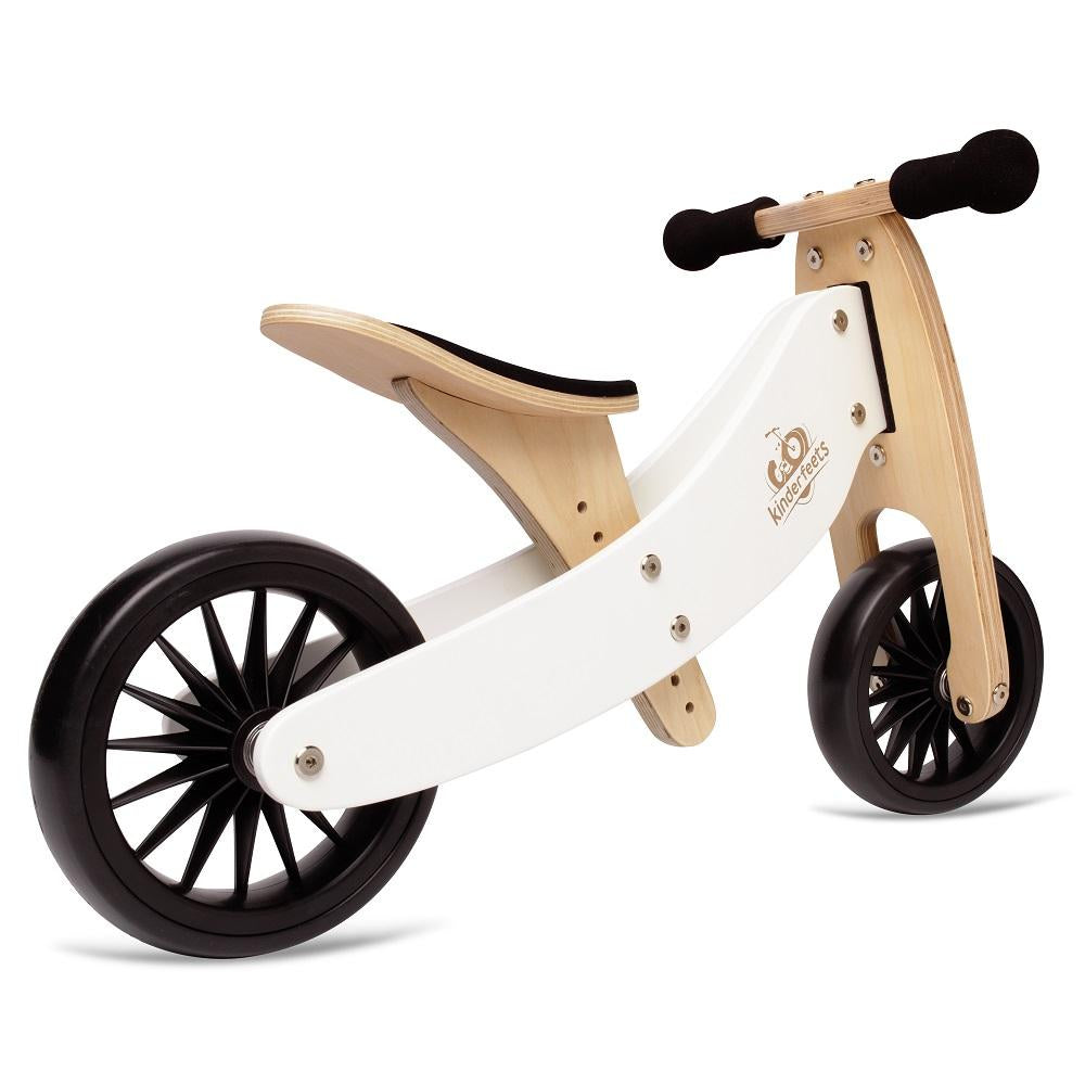 Kinderfeets Tiny Tot PLUS 2-in-1 Bike (White)-Toys & Learning-Kinderfeets-027022 WH-babyandme.ca