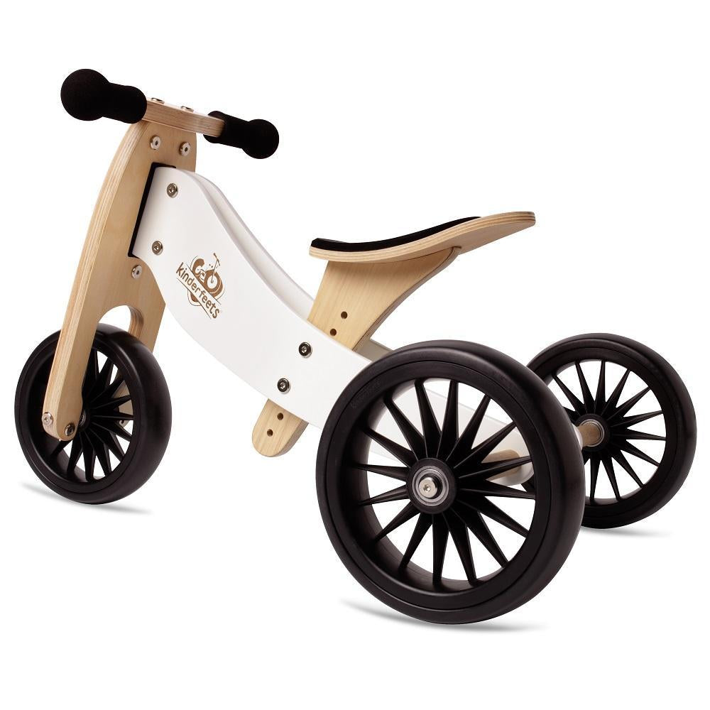 Kinderfeets Tiny Tot PLUS 2-in-1 Bike (White)-Toys & Learning-Kinderfeets-027022 WH-babyandme.ca